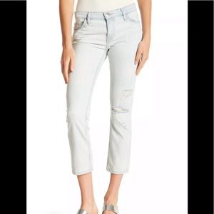 NWT Current/Elliott 28 cropped straight destroy